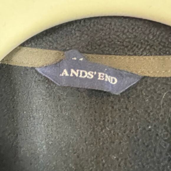 Lands' End half zip popover fleece L black ladies Polartec - Picture 4 of 7